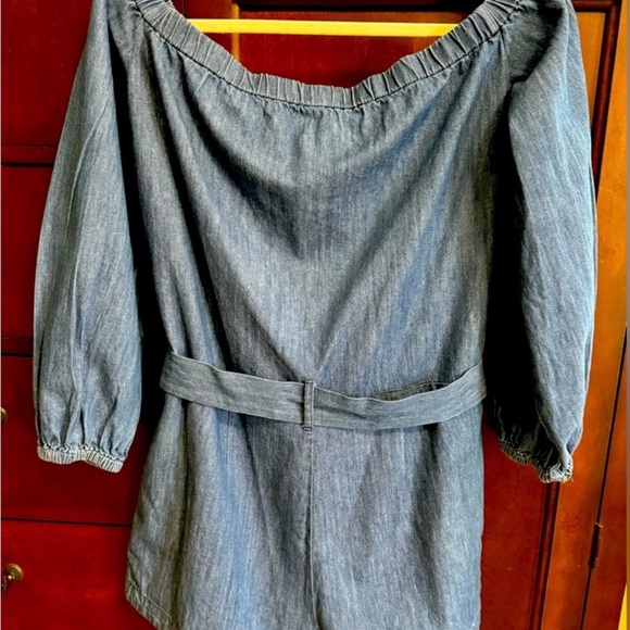 Free People Tangled In Willows Denim Romper Size:Small PTP 19” - Picture 4 of 7